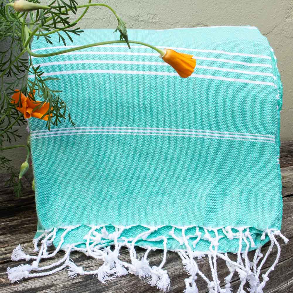 Turkish Hammam Beach Towel - Turquoise