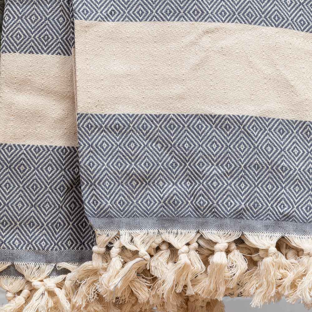 Turkish Cotton Throw - Grey