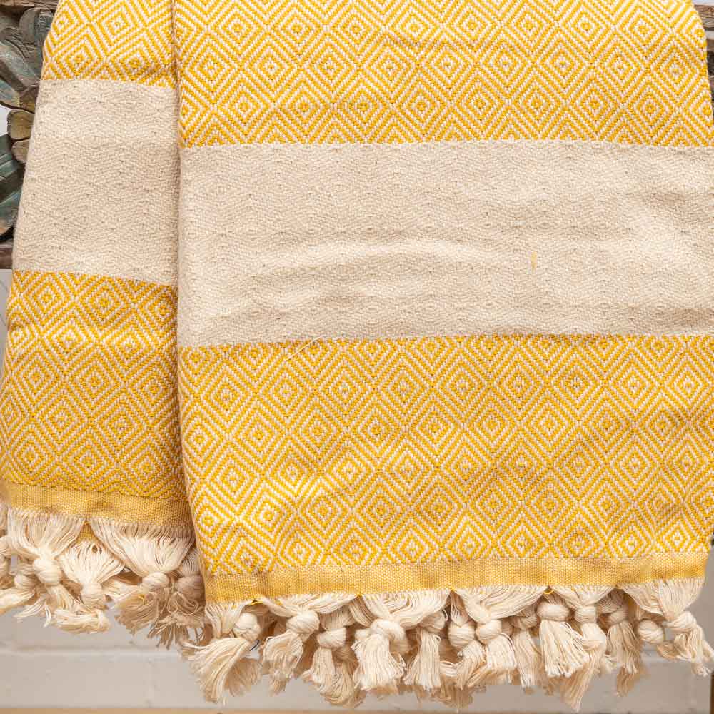 Turkish Cotton Throw - Ochre