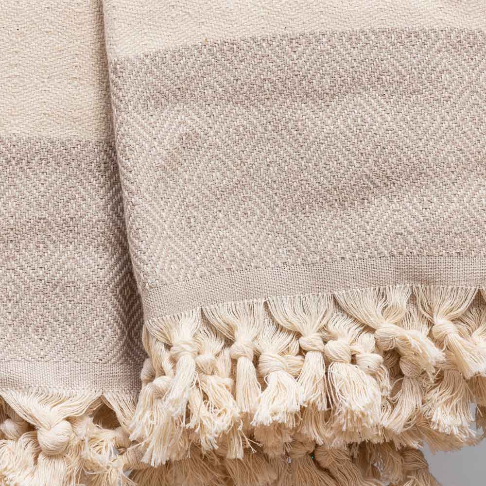 Turkish Cotton Throw - Sand