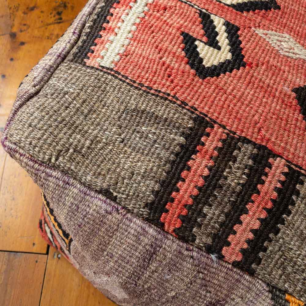 Turkish Kilim Pouf Seat