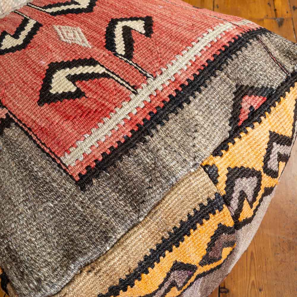 Turkish Kilim Pouf Seat