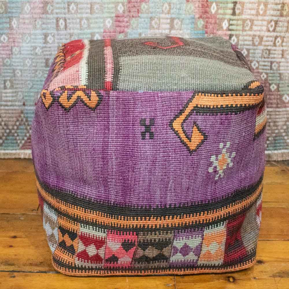 Turkish Kilim Pouf Seat